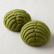 Two matcha conchas pan dulce
