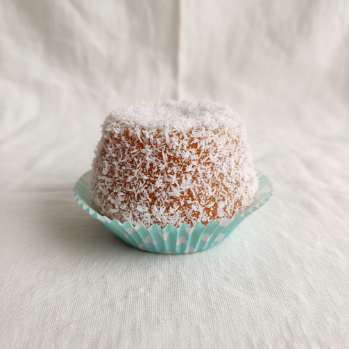 Coconut garibaldi pastry close-up