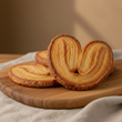Two homemade Mexican palmera/oreja pastries