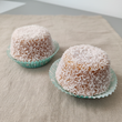 Two coconut garibaldi pastries