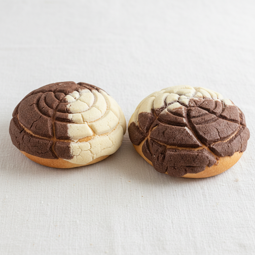 Two Nutella conchas pan dulce